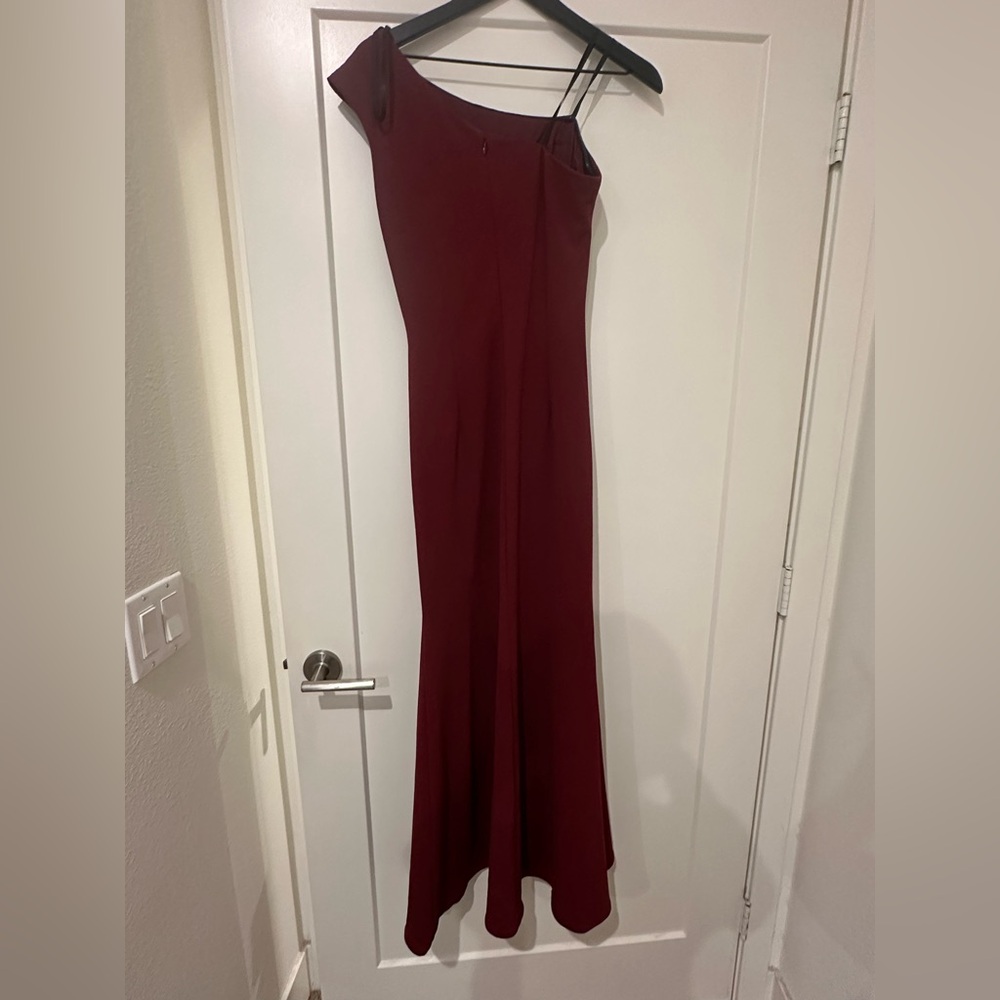 BHLDN Gerri One-Shoulder Crepe Dress Gown - Picture 3 of 5